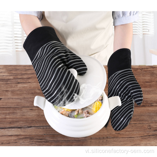 Găng tay BBQ bằng chứng cotton chống nhiệt